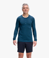 Men's Desperado Merino Long Sleeve Henley - Alpine