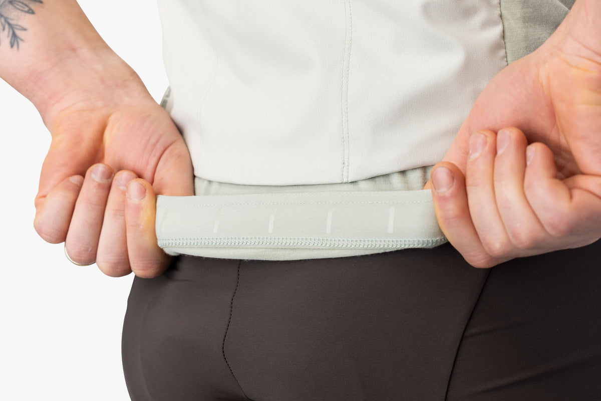Silicon gripper on hem