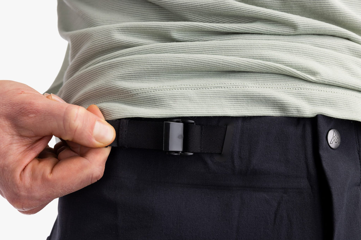 Low profile locking waist adjusters with full waist adjustment