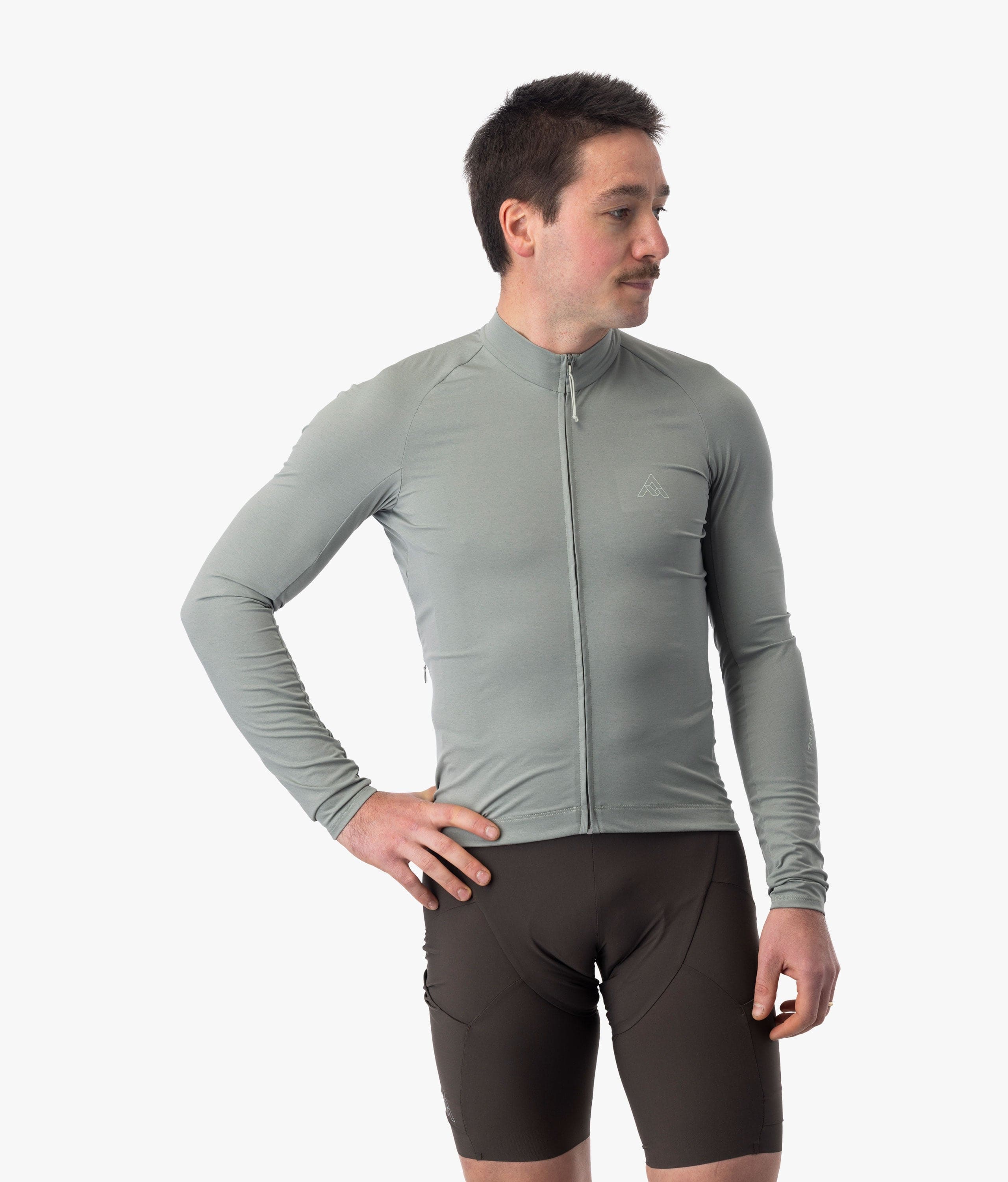 Men's Atlas Long Sleeve Jersey - Shadow - Cycling Jersey | 7mesh