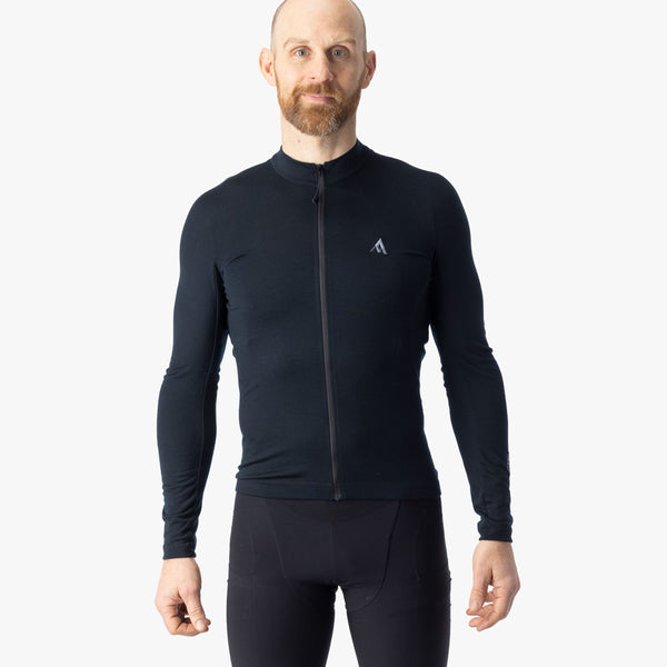 7mesh Men XS / CN Men's Ashlu Merino Long Sleeve Jersey - Black
