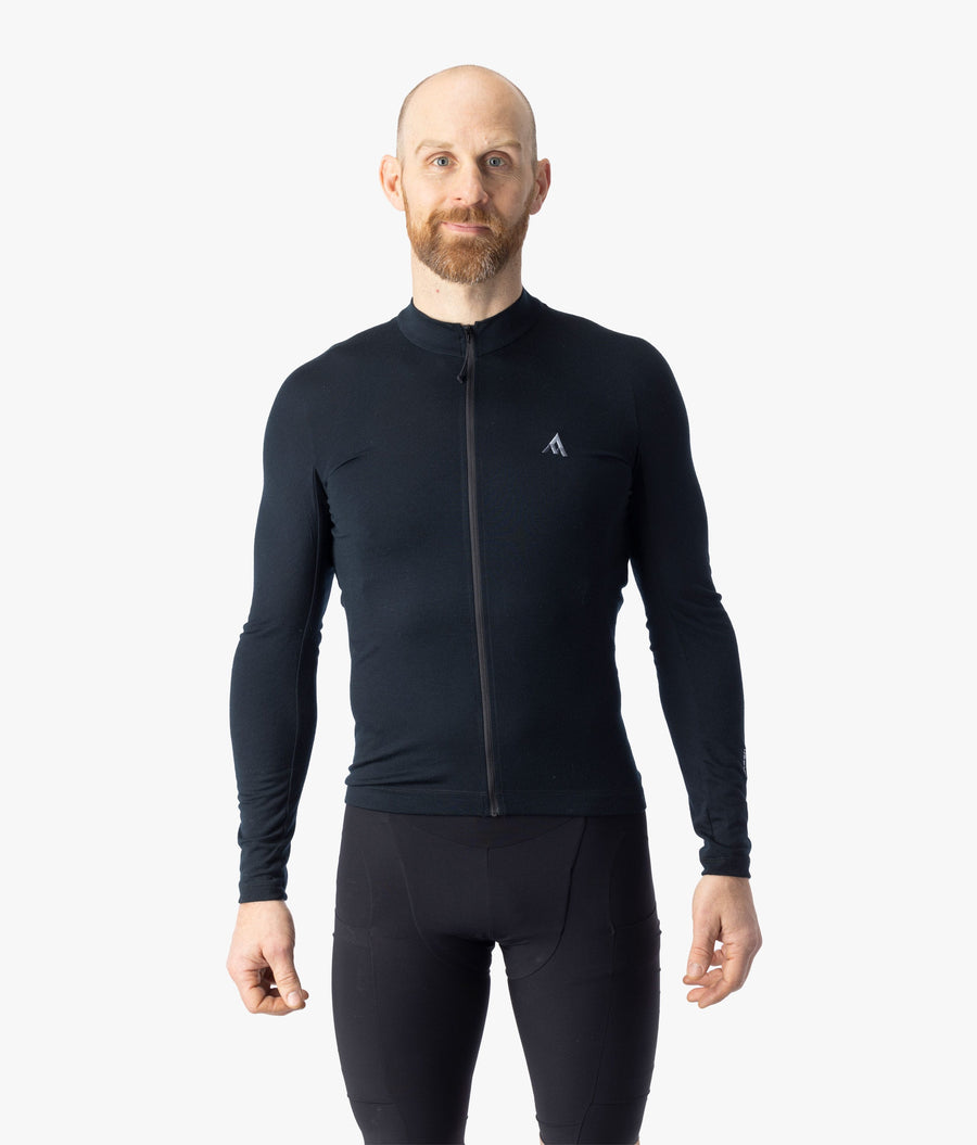 7mesh Men XS / CN Men's Ashlu Merino Long Sleeve Jersey - Black