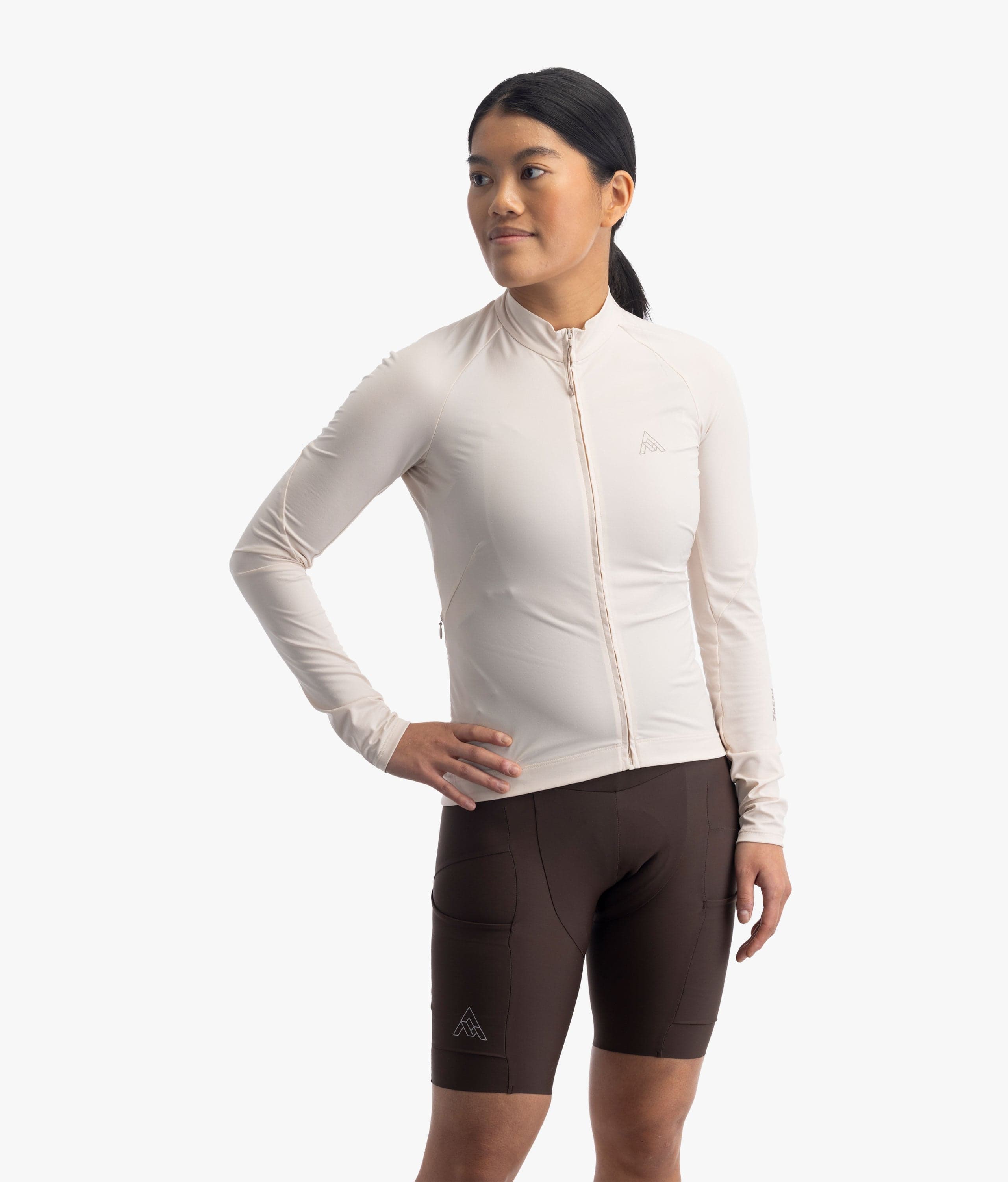 Women's Atlas Long Sleeve Jersey - Almond - Cycling Jersey | 7mesh