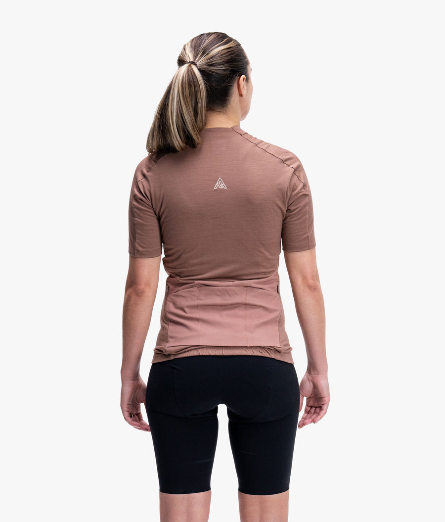 Women's Ashlu Merino Short Sleeve Jersey -Toffee