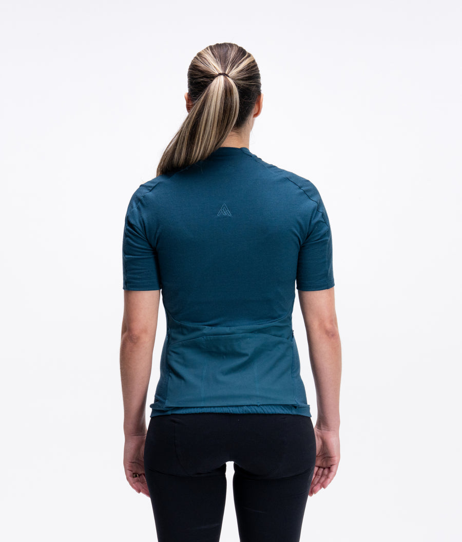 Women's Ashlu Merino Short Sleeve Jersey - Deep Sea