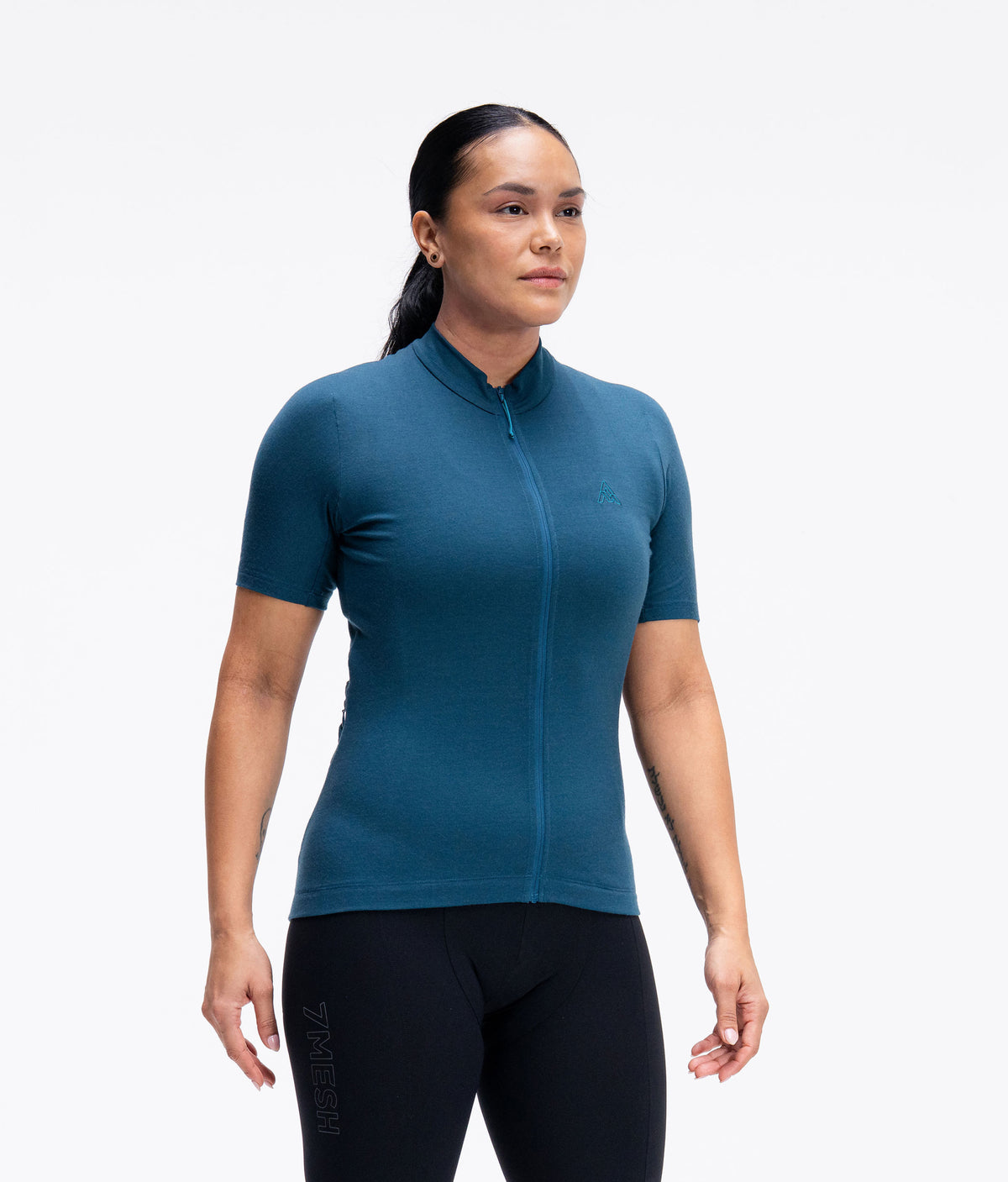 Women's Ashlu Merino Short Sleeve Jersey - Deep Sea