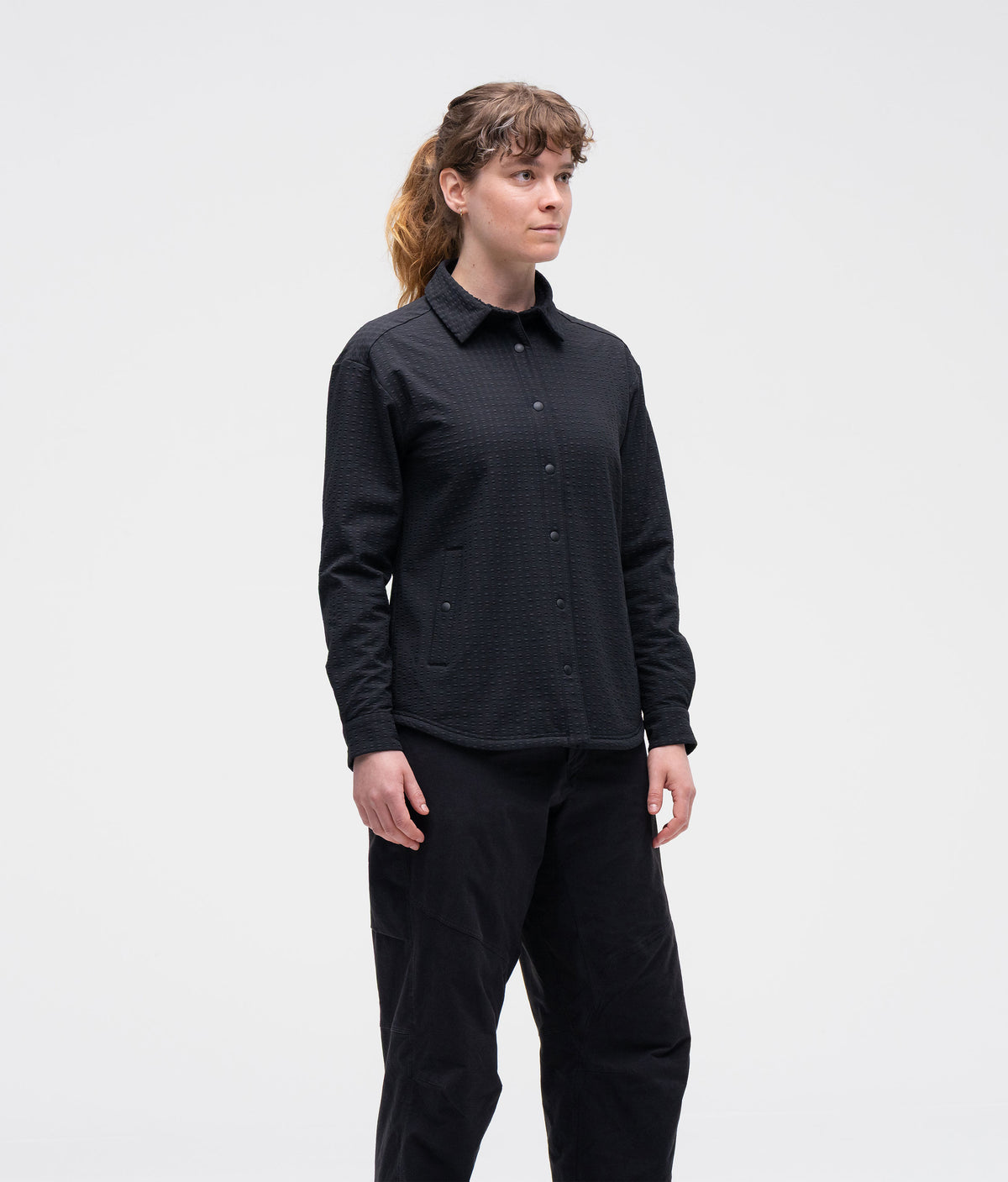 Women's Chilco Snap Long Sleeve Shirt - Black