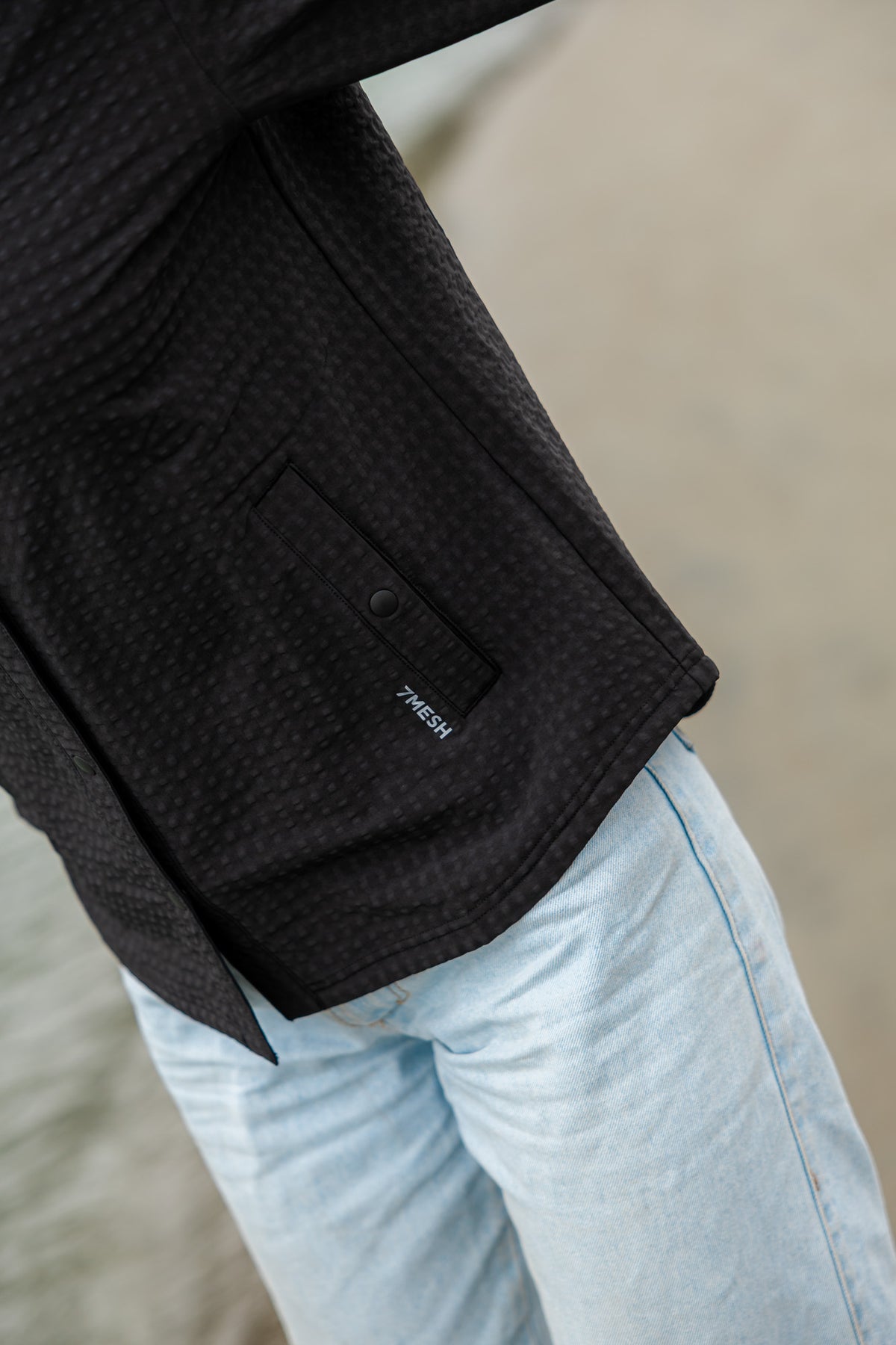 Curved hem for coverage