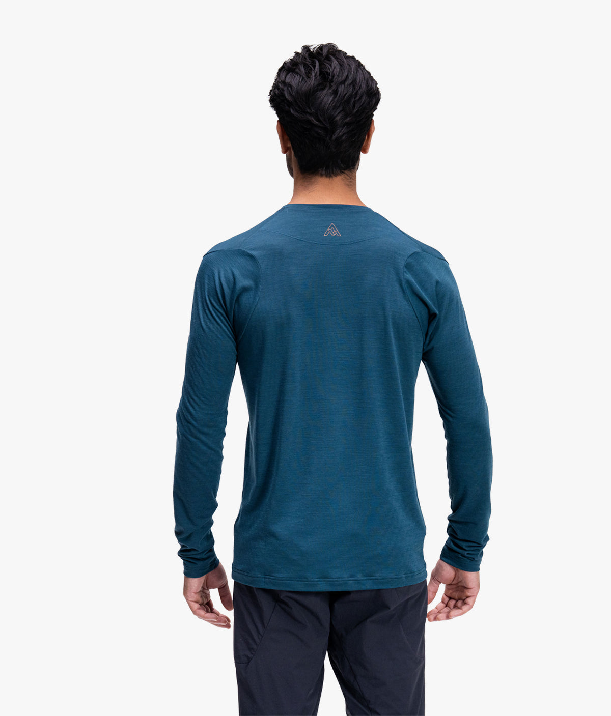Men's Desperado Merino Long Sleeve Henley - Deep Sea